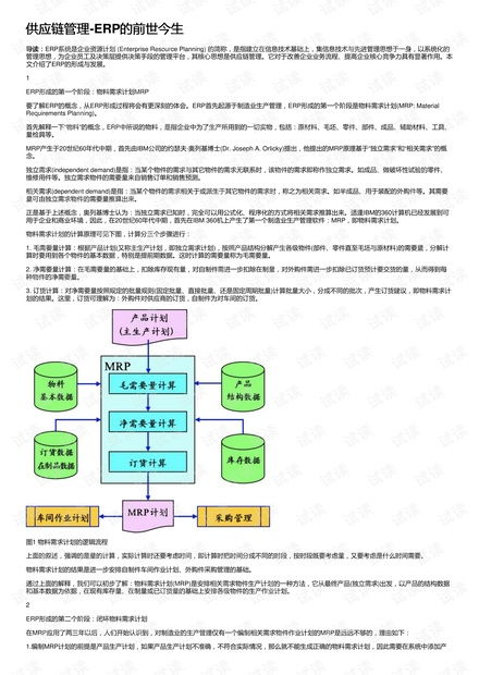 ERP中的供应链管理 前世、今生与未来资源探索